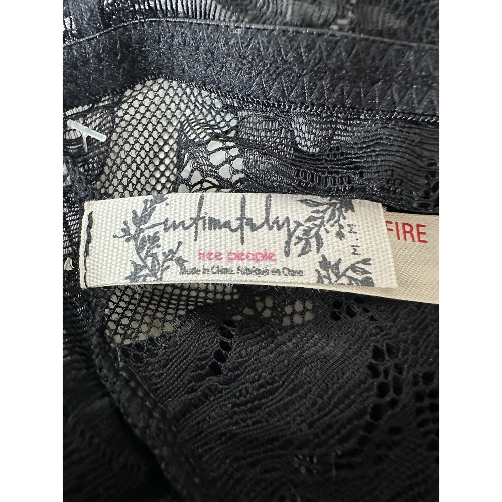 New Free People Bralette Women's Medium Black Everyday Lace Longline Stretch - Picture 6 of 9